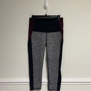 Mano b leggings Black/Burgundy Size Large Ankle